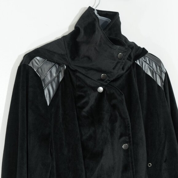 Delie Tail Coat Black Velvet Goth Steampunk Cosplay Tailcoat Trench Coat - Picture 9 of 10